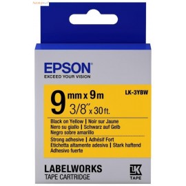 Картридж ленточный Epson LK-3YBW | C53S653005 черный на желтом 9 мм 9 м