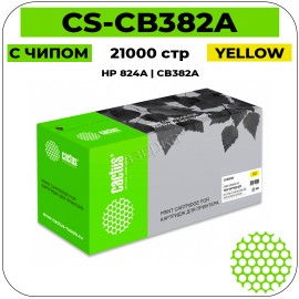 Картридж лазерный Cactus CS-CB382AV желтый 21000 стр