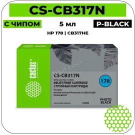 Картридж струйный Cactus CS-CB317N(CS-CB317) черный-фото 6 мл