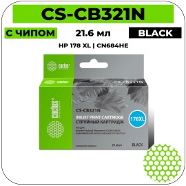 Картридж струйный Cactus CS-CB321N(CS-CB321) черный 18,6 мл