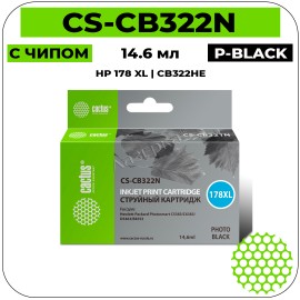 Картридж струйный Cactus CS-CB322N(CS-CB322) черный-фото 12 мл