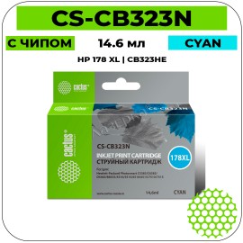 Картридж струйный Cactus CS-CB323N(CS-CB323) голубой 14,6 мл