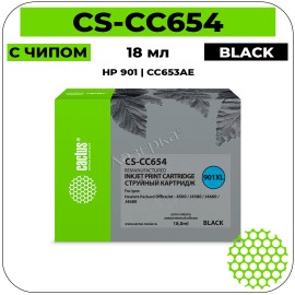 Картридж струйный Cactus CS-CC654 черный 18 мл