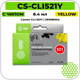 Картридж струйный Cactus CS-CLI521Y желтый 8,2 мл