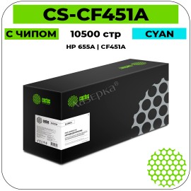 Картридж лазерный Cactus CS-CF451A голубой 10500 стр