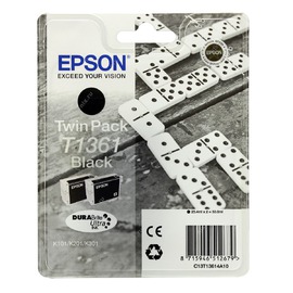 Картридж струйный Epson T1361 | C13T13614A10 черный 2 x 25,4 мл